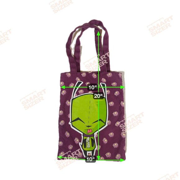 VTG Nickelodeon Invader Zim Girr Tote Bag Purse 2000s Cartoon - Picture 2 of 9